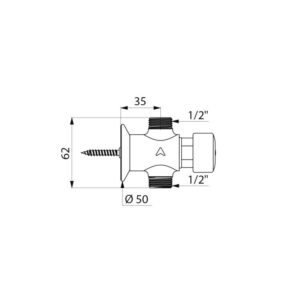 Robinet Tempostop douche mural 1/2&Prime;