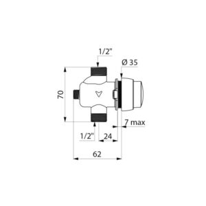 Robinet encastré sans plaque inox