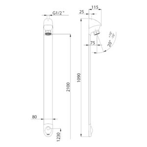 Panneau de douche temporisé DL 400 SE