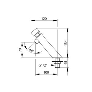 Robinet temporisé Neo chaud