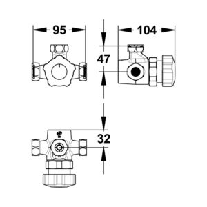 Mitigeur temporisé douche ALPA bouton noir