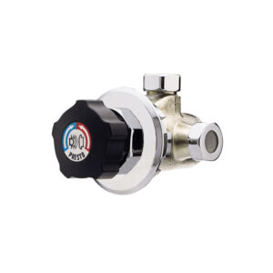 Mitigeur sur panneau douche ALPA bouton noir