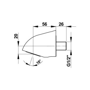 Pomme de douche fixe avec grille