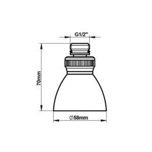 Pomme de douche orientable