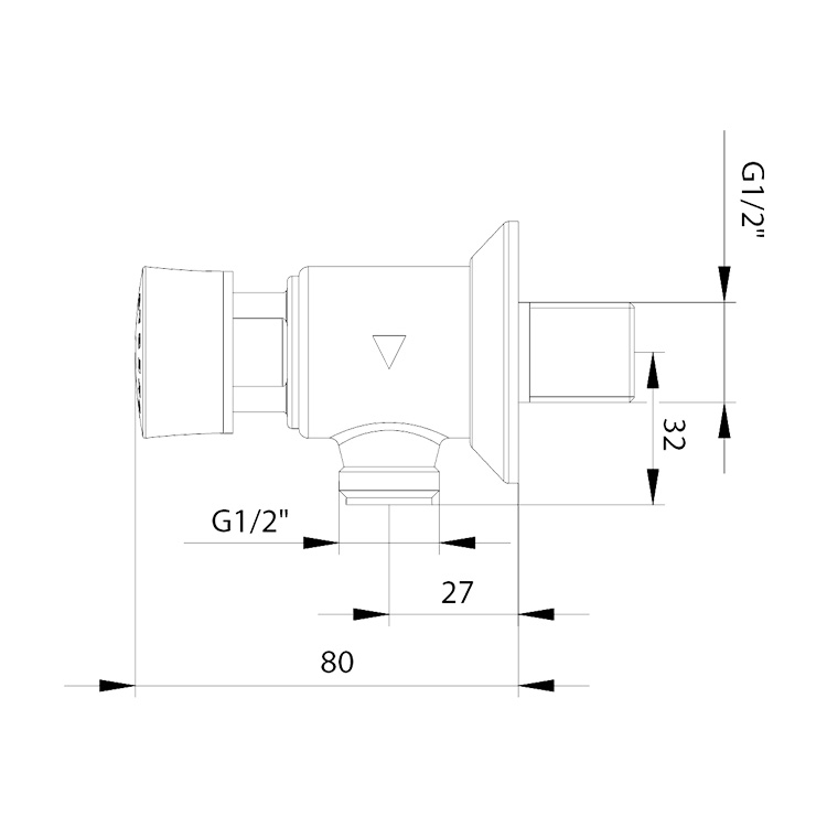 Robinet temporisé P12 Neo urinoir équerre