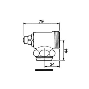 Robinet d&rsquo;arrêt équerre M33x42
