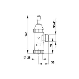 Robinet temporisé 1000 M chasse directe