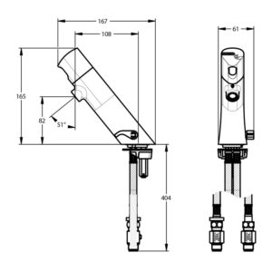 Mitigeur sans contact Safe à pile
