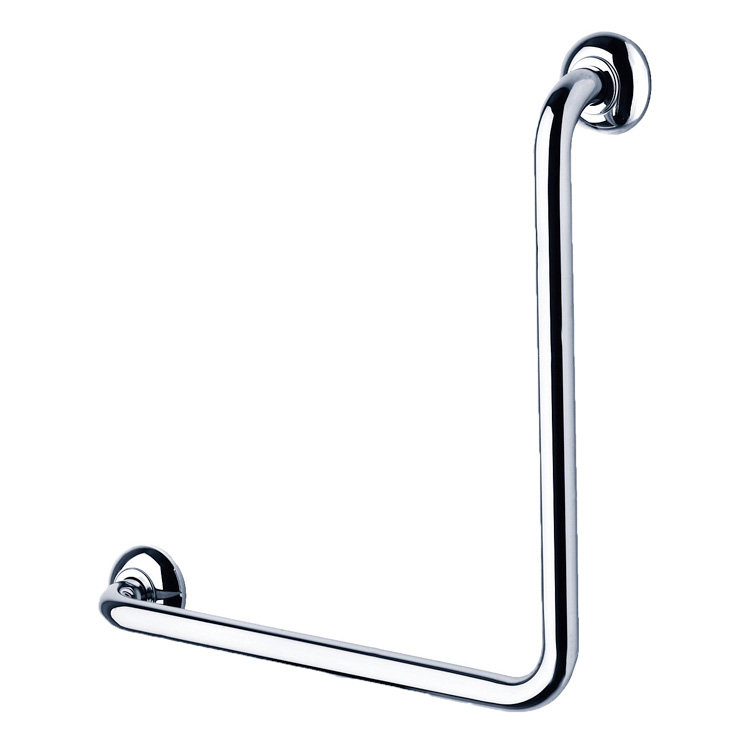 Barre 90° droite de relevage coudée inox brillant