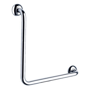 Barre 90° gauche de relevage coudée inox brillant 350×650