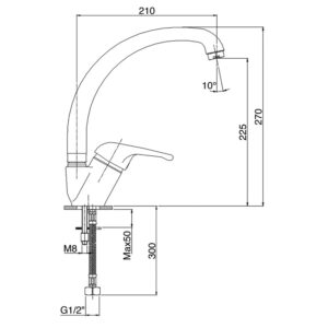 Mitigeur évier déporté