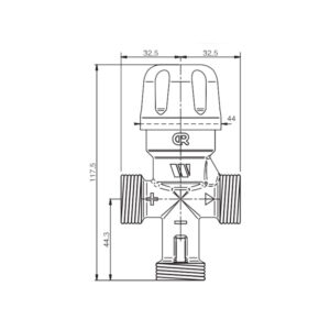 Mitigeur thermostatique individuel 3/4″