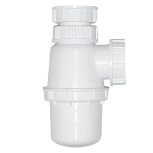 Siphon lavabo blanc réglable