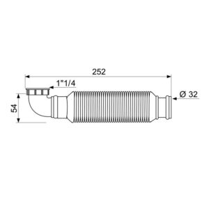 Siphon lavabo souple Ø 32