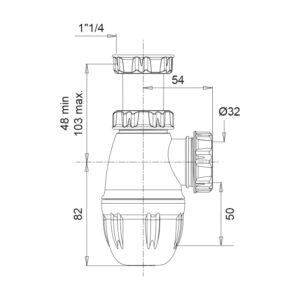 Siphon lavabo ATLAN’TEK