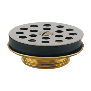 Bonde lavabo laiton à grille plate