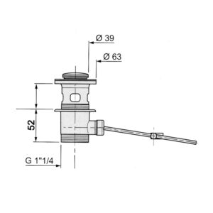 Vidage extérieur laiton lavabo bidet