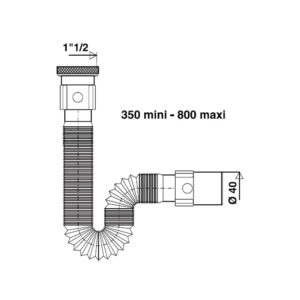 Flexible de raccordement étirable évier