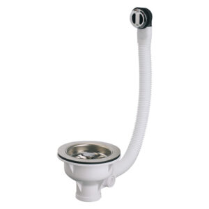 Bonde à panier évier Ø 90 avec trop plein