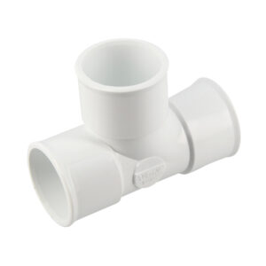 Té PVC pied de biche blanc FFF Ø 40