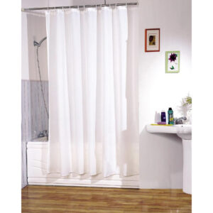 Rideau de douche vinyl blanc 120×200