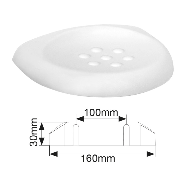 Porte savon plastique blanc