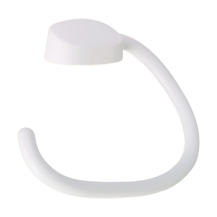 Porte serviette anneau plastique blanc