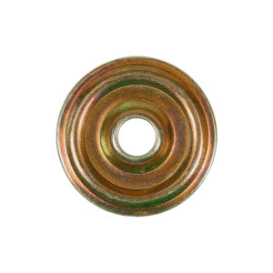 Rosace plate acier bi-chromate Ø 25