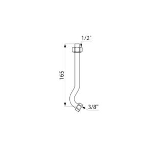 Tubulure seule pour urinoir Coquille II