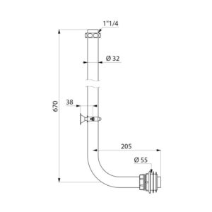 Tube de chasse coudé 32 mm TEMPOCHASSE
