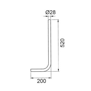 Tube de chasse coudé 28 mm P1000 PVC blanc