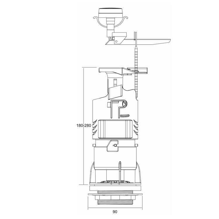 Mécanisme universel à poussoir