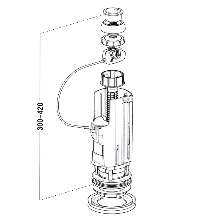 Mécanisme universel à câble double touche