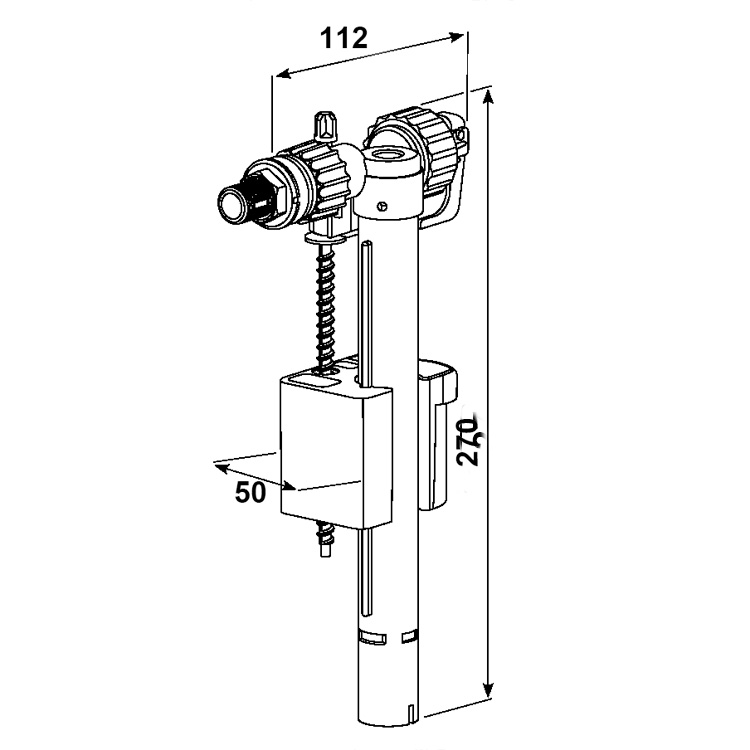 Robinet flotteur latéral hydraulique