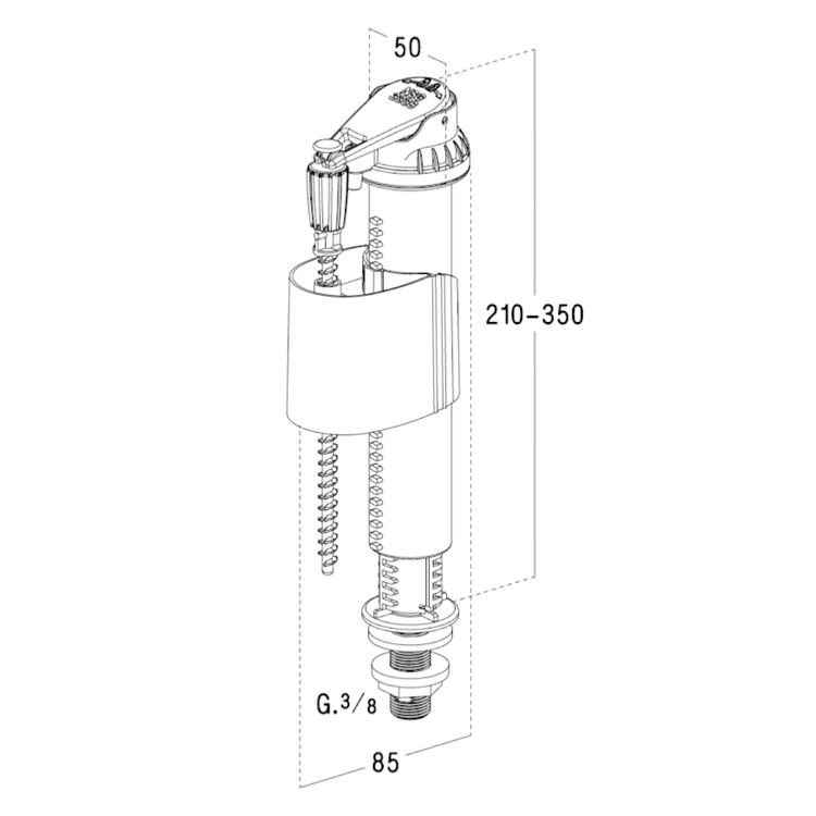 Robinet flotteur vertical silencieux