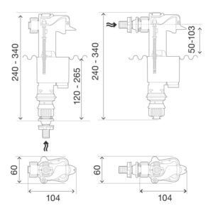 Robinet flotteur universel toutes positions