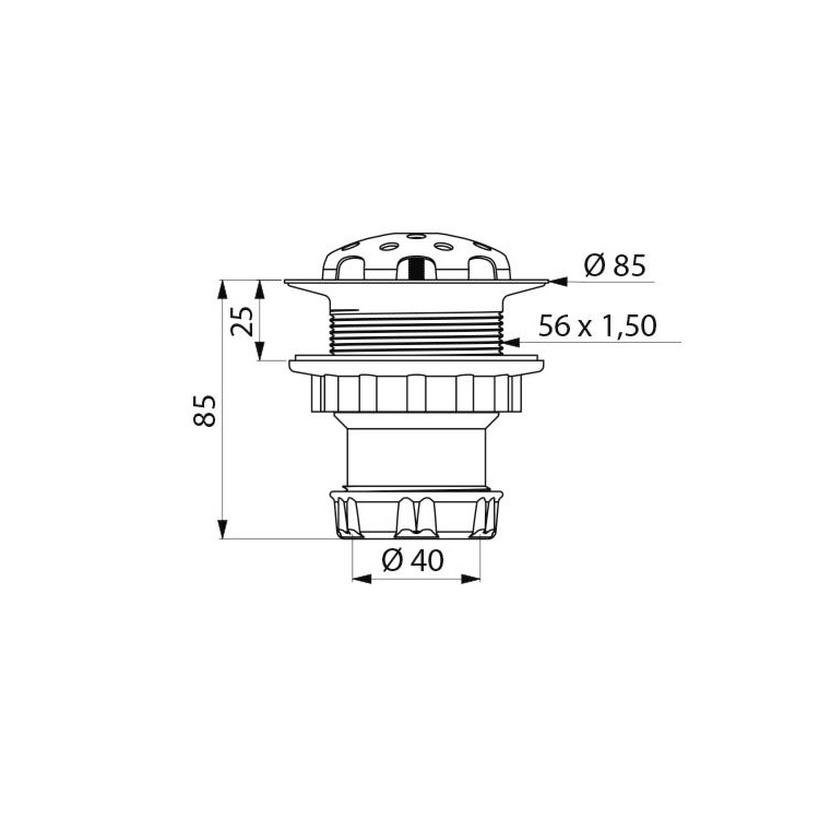 Bonde de stalle avec siphon intégré