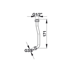 Tube équipé pour urinoir Coquille