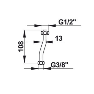 Tube équipé pour urinoir Porcher
