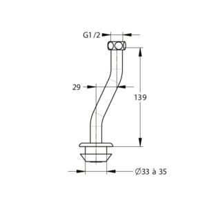 Tube équipé pour urinoir Blagnac Geberit