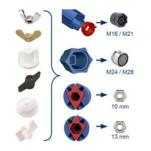 Kit clé universelle pour abattant avec chevilles